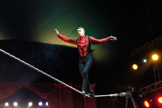 acróbata viva el circo